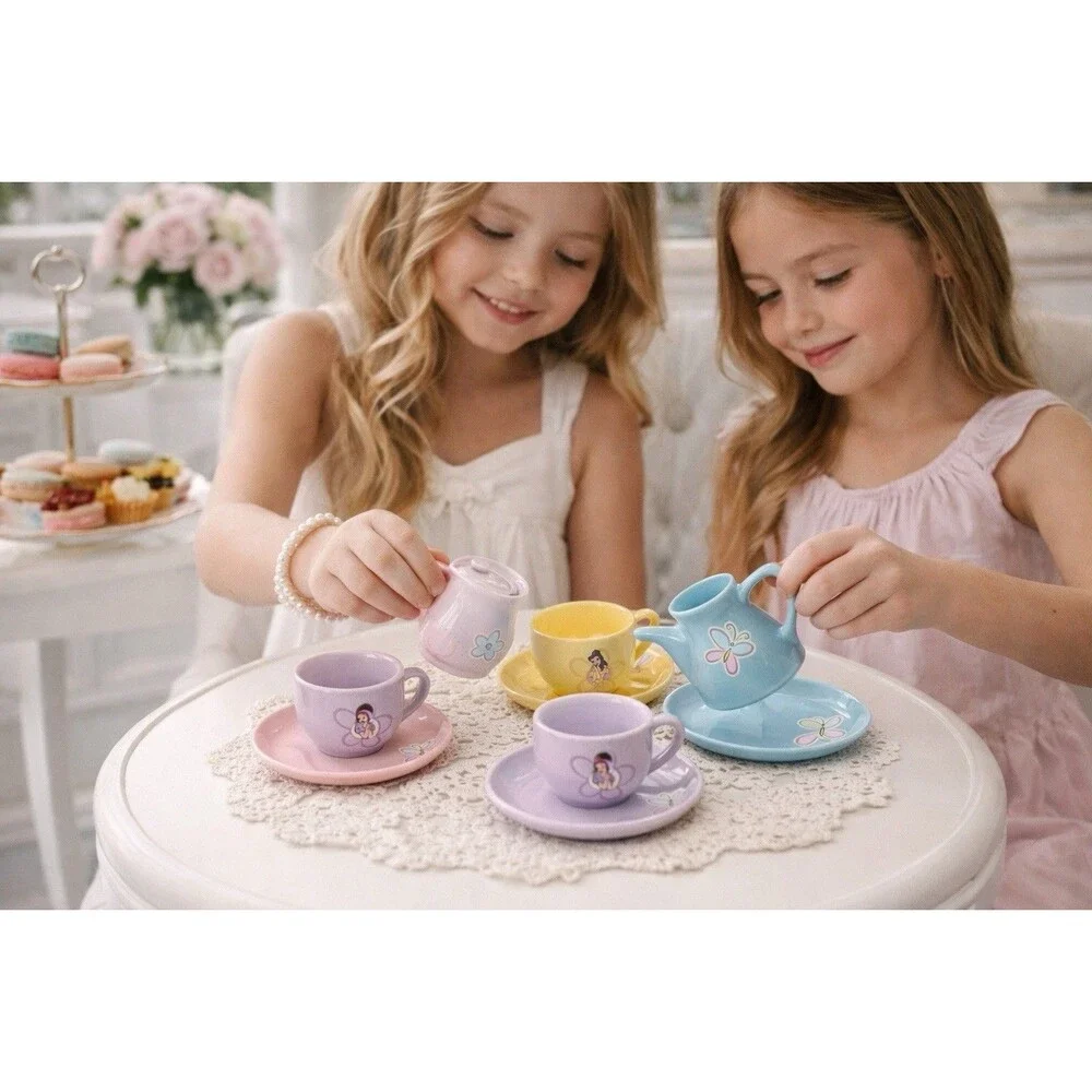 Princess Tea Partial Set Cups & Saucers Disney Parks Made In Thailand See Pics